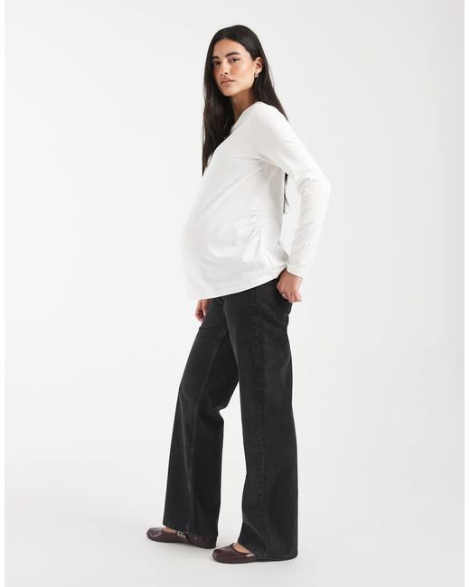 ASOS White Asos Design Maternity Comfort Stretch Straight Leg Jeans