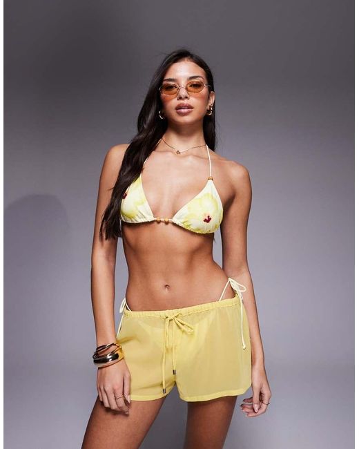 Candypants Yellow Tie Beach Short
