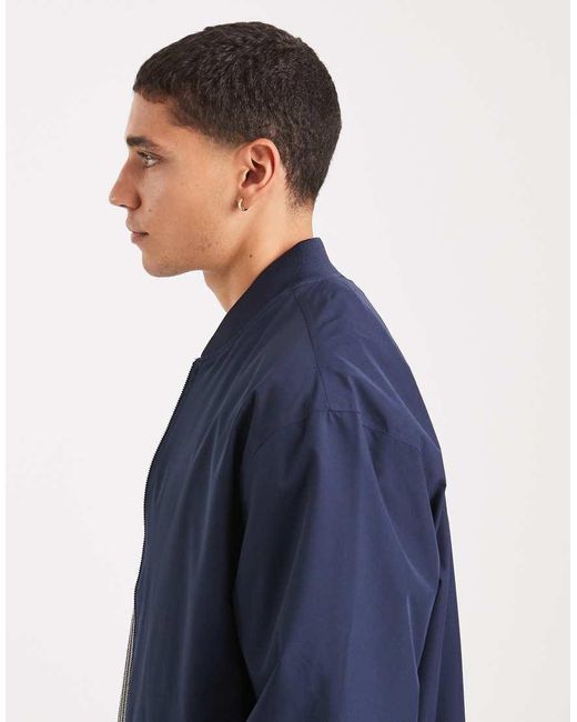 Jack & Jones Blue Bomber Jacket for men