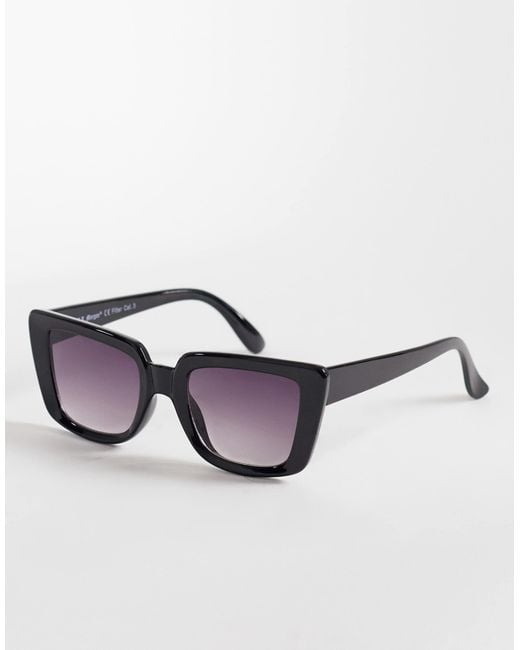 A.J. Morgan Black Winners Circle Large Square Sunglasses
