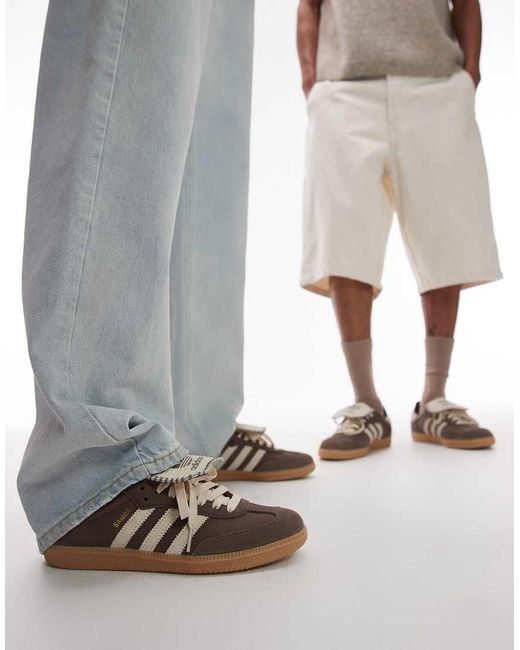 Adidas Originals White Samba Lt Trainers With Crochet Detailing