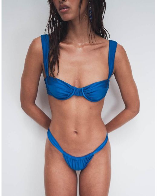 VDM The Label Blue Underwire Bikini Top
