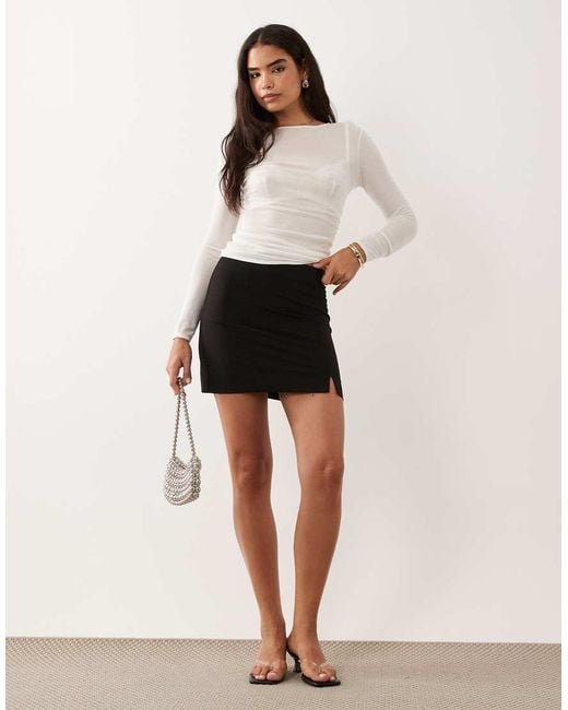 ASOS Black Mini Skirt With Split