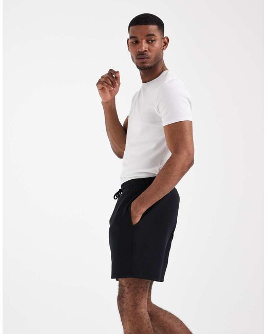 ASOS White Essentials Oversized Mid Length Jersey Shorts for men