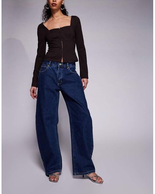 Abrand Jeans Blue 95 Mid Rise Barrel Jean