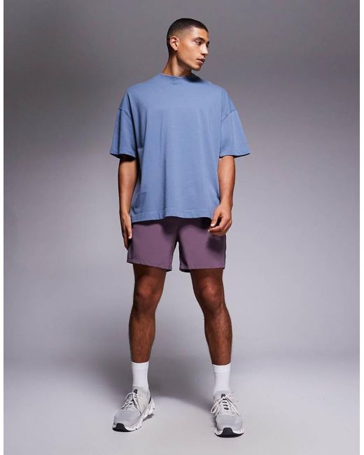 4505 Blue Icon Heavyweight Cotton Oversized T-shirt With Quick Dry Finish for men