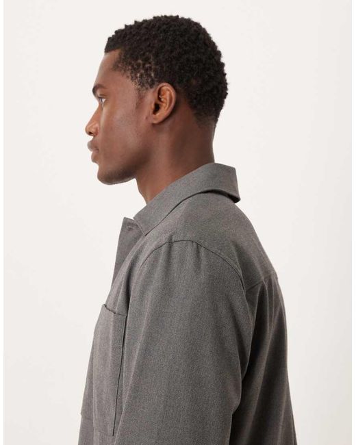 Mango Gray Overshirt for men