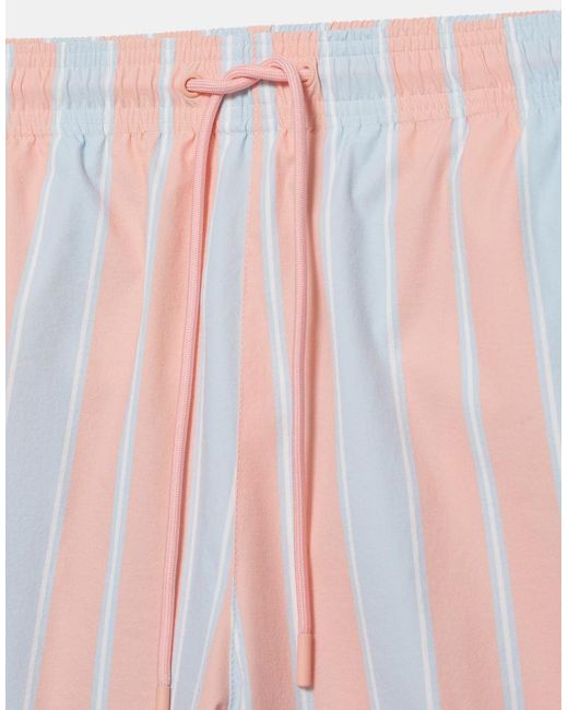 Pull&Bear Multicolor Striped Swim Shorts for men