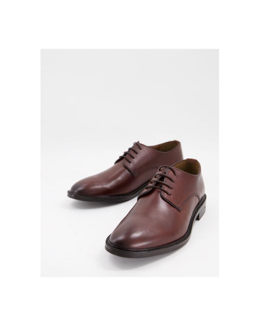 Walk London Oliver Derby Shoes in Brown 