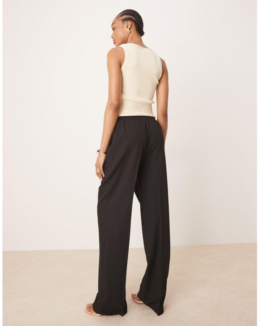 ASOS Black Tall Tailored Pull On Trousers