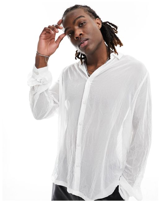 ASOS White Relaxed Shirt for men