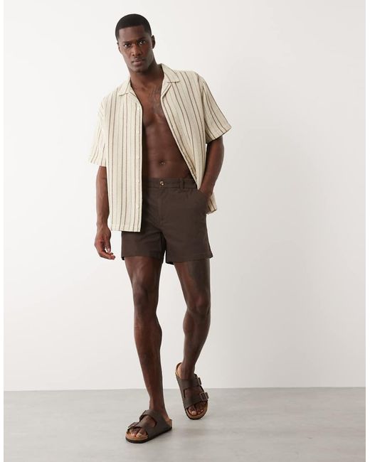ASOS Natural Skinny Chino Short for men