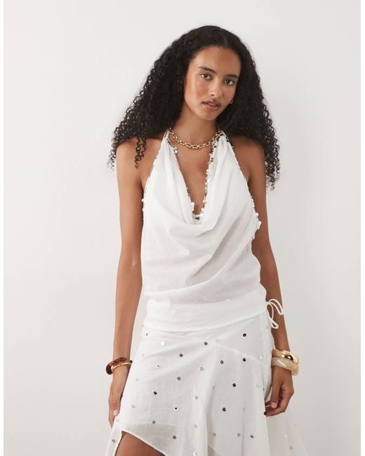 Marea - top Mango en coloris White