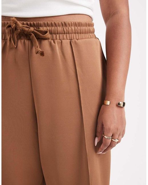 Noisy May White Straight Leg Jersey Trouser