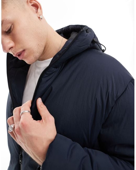 Brave Soul – wattierte jacke in Blue für Herren