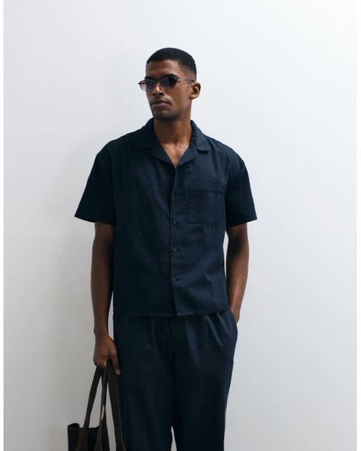 New Look Blue Boxy Shirt for men