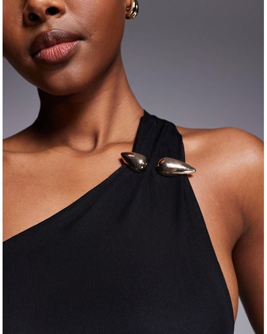 ASOS Blue – maxikleid aus netzstoff