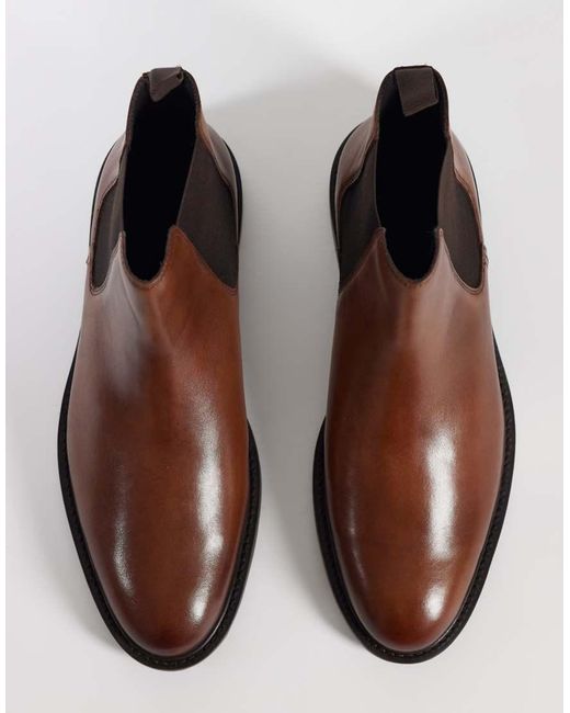 ASOS Brown Chelsea Boots for men