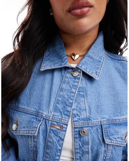 Chaqueta Vaquera Azul Extragrande Con Lavado Medio Estilo Años 90 De Asos Design Curve ASOS de color Blue