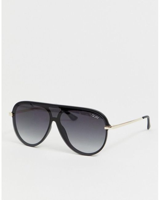 Quay X J Lo Empire Aviator Sunglasses In Black in Black for Men Lyst