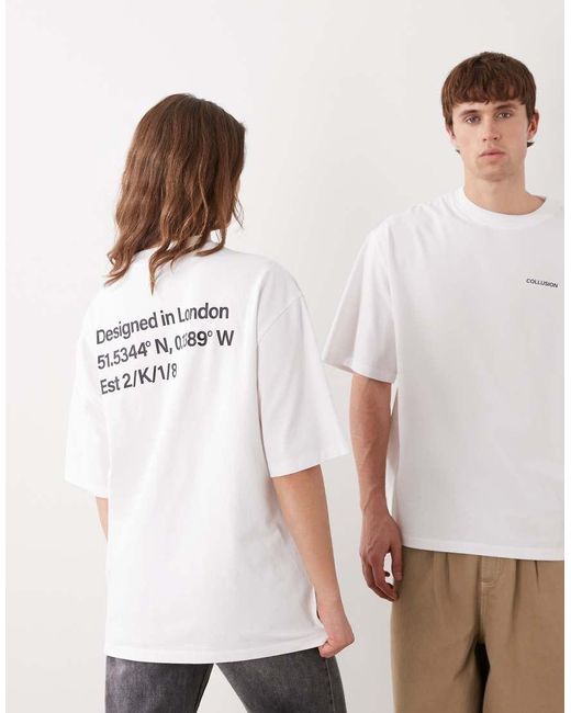 Collusion White Unisex T-shirt