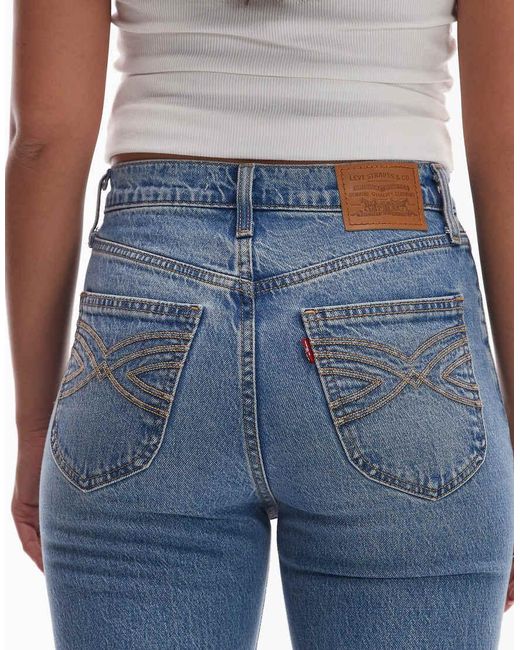 Levi's Blue Ribcage Bells High Rise Flare Jeans