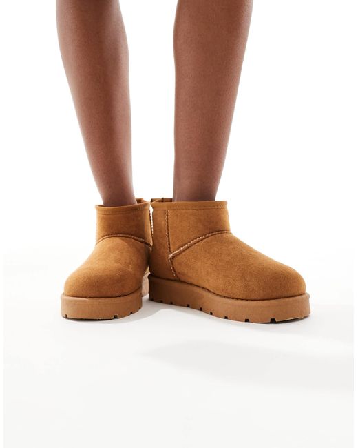 SEQWL Brown – bequeme mini- stiefeletten