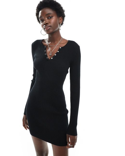 Cotton On Blue Rib Knit Mini Dress