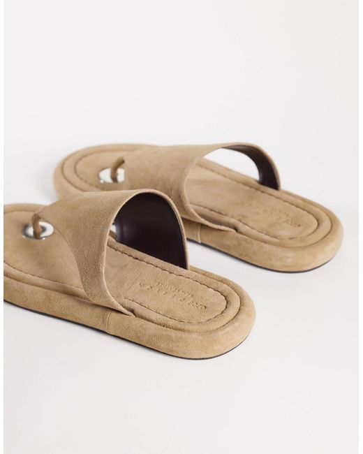 ASOS White Fate Premium Chunky Toe Thong