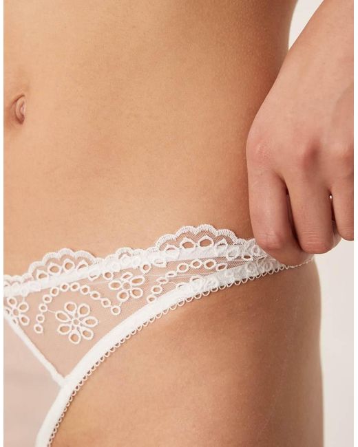 ASOS Natural Missy Broderie Brazilian