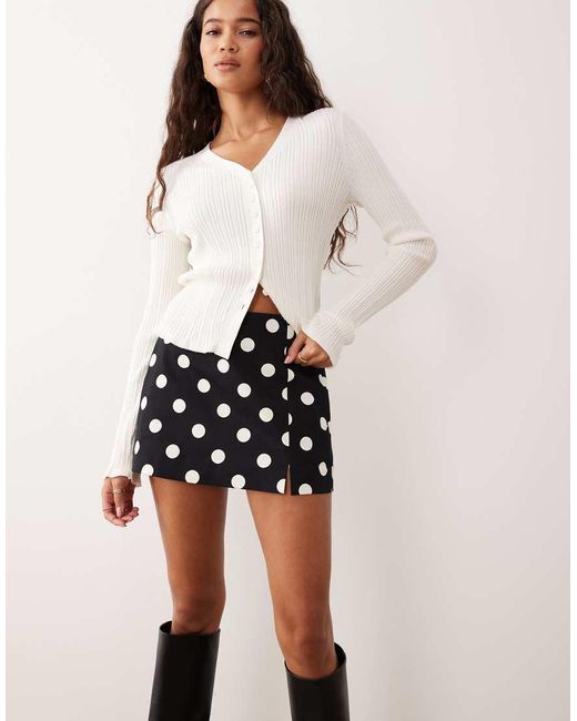ASOS White Pelmet Mini Skort