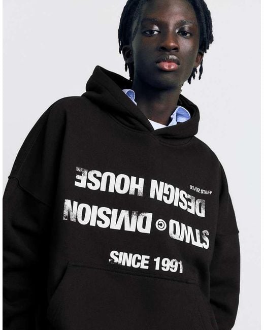 Pull&Bear Stwd Division in het Black voor heren