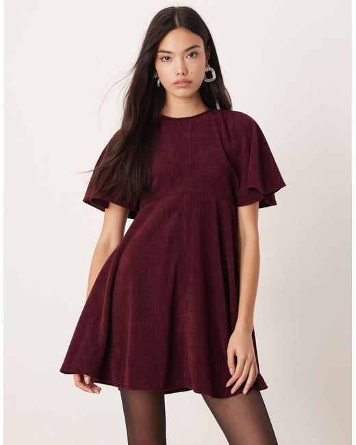 ASOS Red – kurzes t-shirt-kleid aus cord