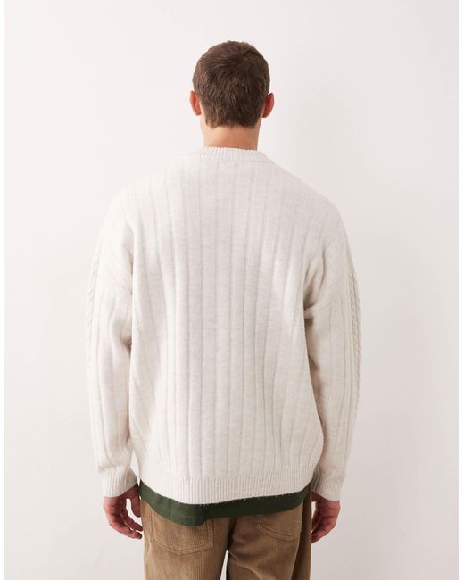 ASOS – oversize-strickpullover in White für Herren