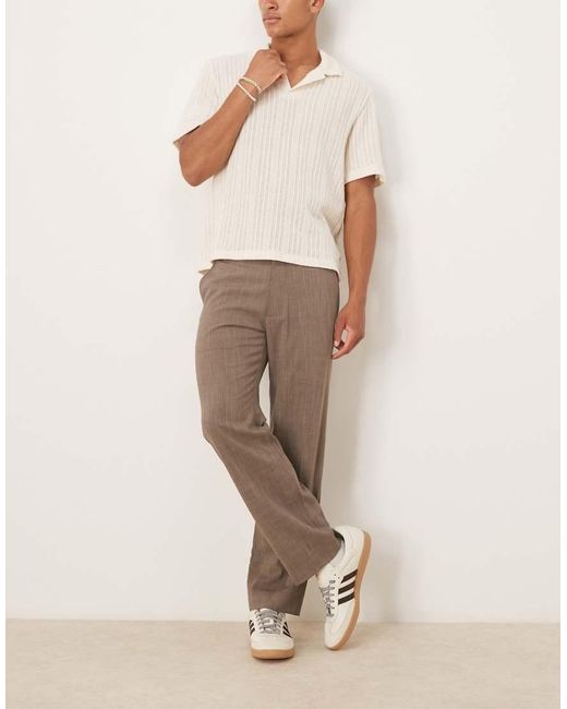 Abercrombie & Fitch Natural Straight Leg Relaxed Tailo Pants for men