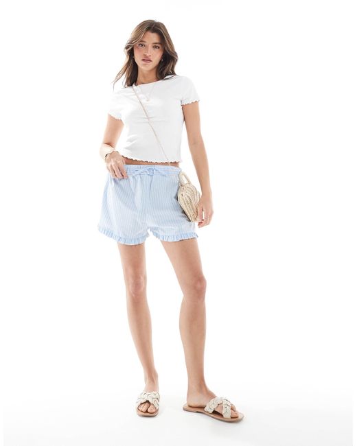 Miss Selfridge Black – 2er-pack gerippte t-shirts mit kräuselsaum
