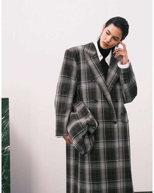 ASOS Multicolor Long Line Double Breasted Jacket