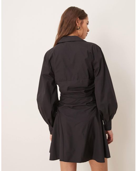 ASOS Black – mini-hemdblusenkleid