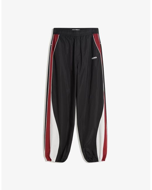 Bershka Black Super baggy Technical Sports Trousers for men