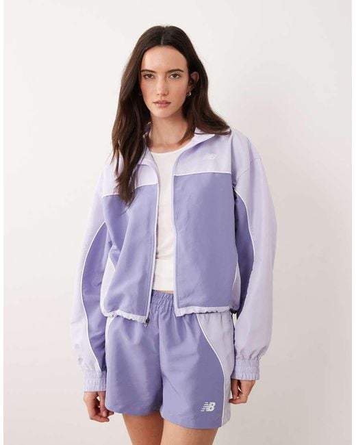 New Balance Purple Trackside Woven Jacket