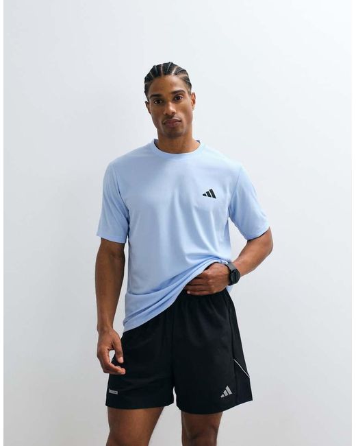 Adidas Originals Blue Adidas Training Tech Shorts for men