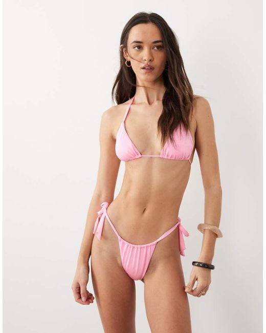 Free Society Natural Triangle Bikini Top