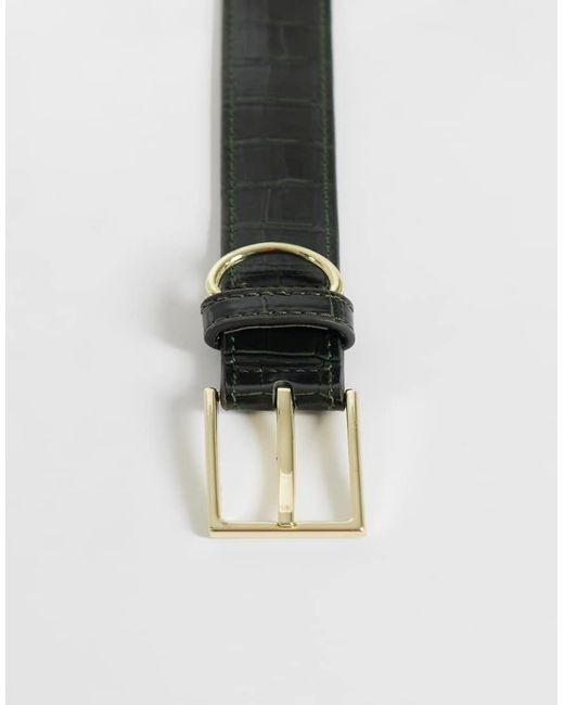 ASOS Gray Square Buckle Hip And Waist Belt