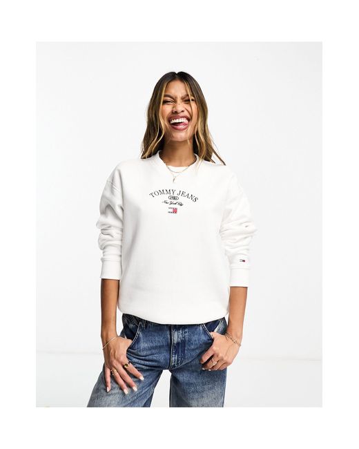 Tommy Hilfiger White – luxe authentic – lässig geschnittenes sweatshirt