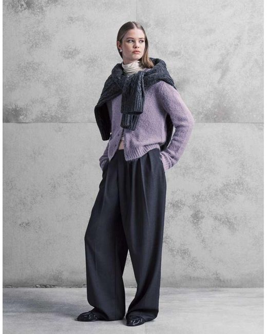 Monki Purple Button Front Cardigan