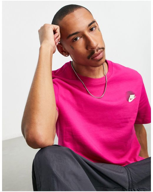 T-shirt avec double logo - sport Nike pour homme en coloris Rose | Lyst