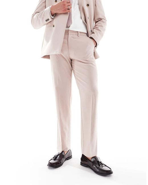 Pantalones De Traje De Corte Recto De ASOS de hombre de color Pink