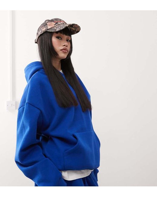 Collusion Blue Relaxed Hoodie