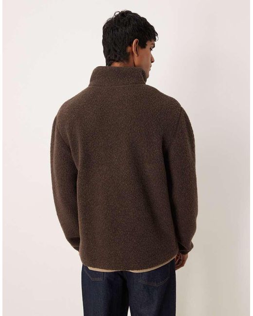 ARKET Brown Half Zip Fleece for men