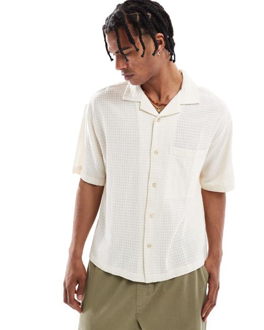 Pull&Bear – rustikales hemd in White für Herren